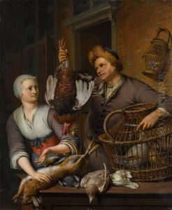 Poultry and Game Seller by Willem Van Mieris Leiden