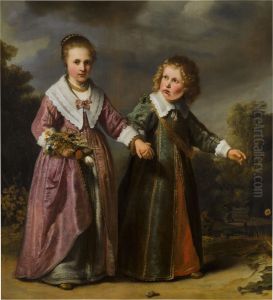 Double portrait of an unknown boy and an unknown girl