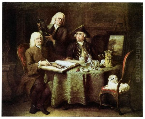 Portrait of Jan Bisschop (1680-1771), Pieter Bisschop (1691-1758) and Olivier van Vlierden Hope (1731-1783) - view 1