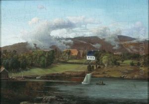 Fra Hindal (sjosiden) by Lars Hertervig