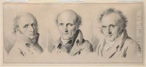 Portraits of Charles Percier, Pierre-Francois Leotard Fontaine, and Claude-Louis Bernier