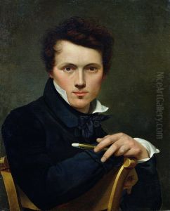 Self-portrait of Claude-Marie Dubufe by Claude-Marie Dubufe
