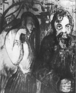 Father with daughter by Stanislaw Ignacy Witkiewicz (Witkacy)