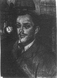Portrait of Bronislaw Malinowski, self-complacency by Stanislaw Ignacy Witkiewicz (Witkacy)
