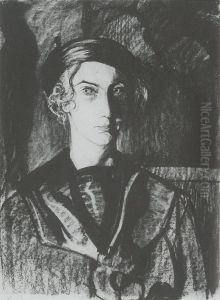 Intuitive drawing by Mr. Bork. No 2 (Portrait of Eugenia Dunin-Borkowska) by Stanislaw Ignacy Witkiewicz (Witkacy)