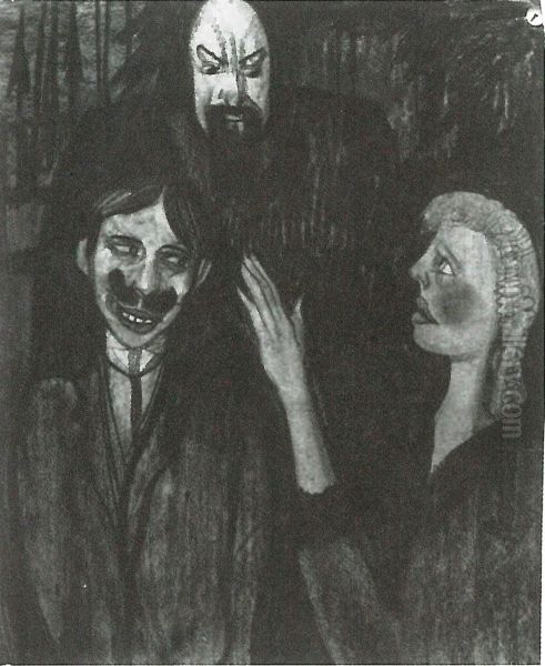 The prince of darkness tempting St. Teresa with the aid of a waiter from Budapest - view 1