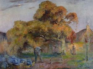 Paysans Aux Environs De Pont-aven by Eugene Cadel