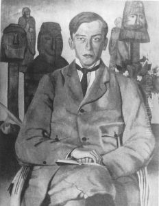 Portret Tadeusza Nalepinskiego, z rzezbami by Stanislaw Ignacy Witkiewicz (Witkacy)