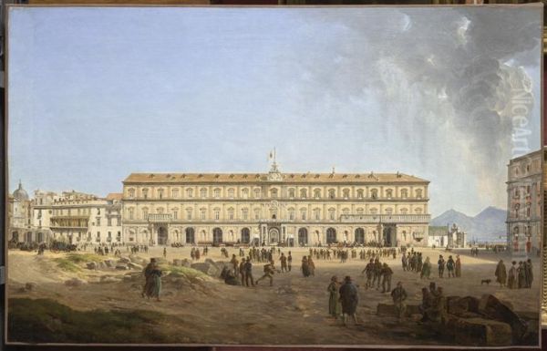 Palais Royal de Naples, vu de Largo Reale - view 1