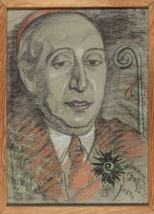 Portrait of Leon Reynel with pastoral staff
