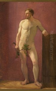 Model Study of a Young Man with a Branch in His Hand Model Study of a Young Man with a Branch in His Hand