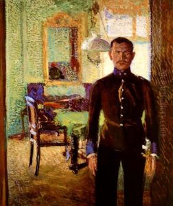 Bildnis eines Leutnants (Alois Gerstl) by Richard Gerstl