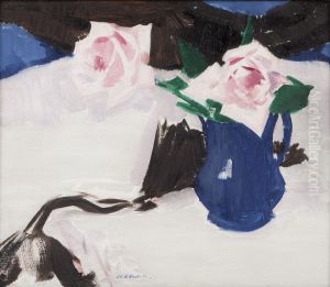 A Still Life Of Roses by Francis Campbell Boileau Cadell