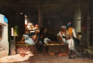 Cafe a Constantine by Edmond Hedouin