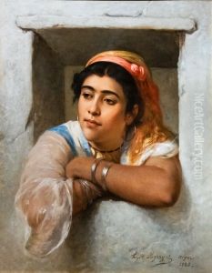 At the window