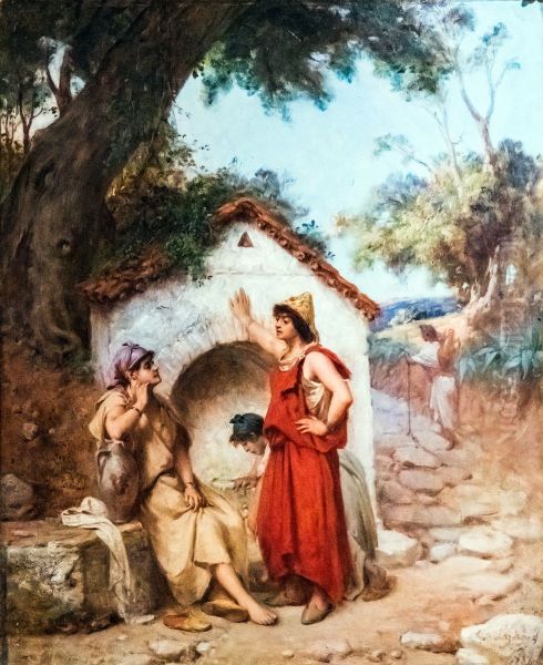 Algeriennes autour de la fontaine - view 1