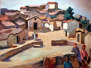 Henri Clamens - Place de village kabyle by Henri Clamens