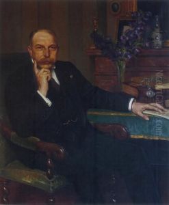Portret van David Eliza van Lennep (1865-1934) by Jan Willem Sluiter
