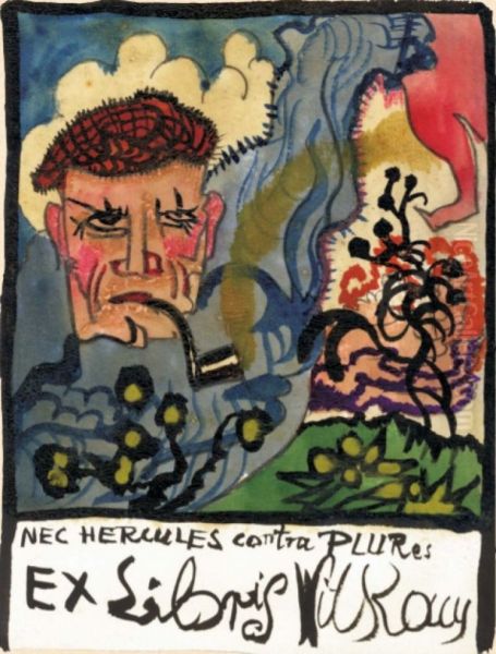 Ex libris "Nec Hercules contra plures" - view 1