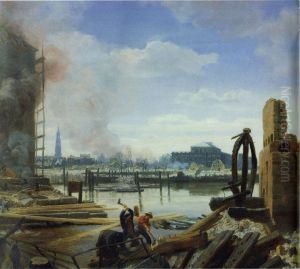 Hamburg after the Fire of 1842 by Jacob Gensler