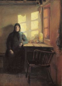 Sunshine in the room of the blind by Anna Ancher