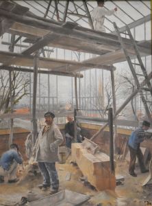 Serre en construction by Edouard Dantan