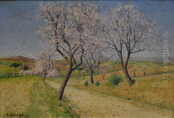 Route de Cailhavel, amandiers en fleurs - view 1