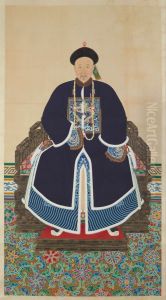 Portrait of a Qing Courtier, possibly Jing Shou (d. 1889) by unknown