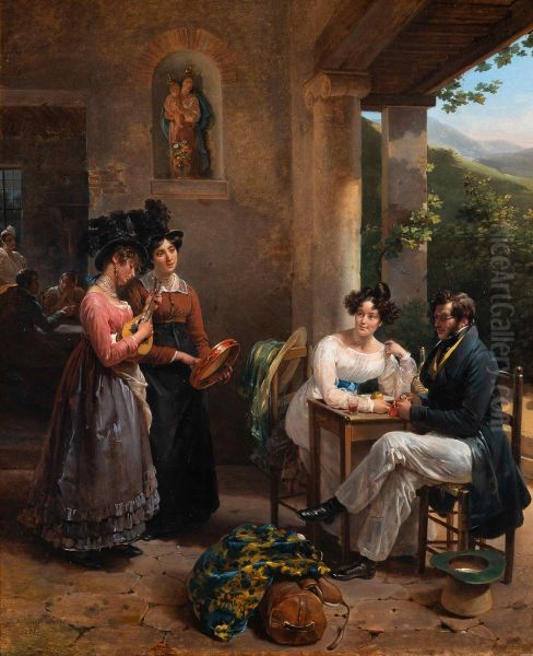 A Scene in an Italian Country Inn, possibly a Self-Portrait of the Artist with her Husband on their Wedding Trip - view 1