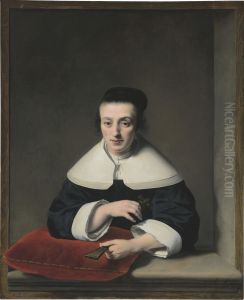 Portrait of a lady at a casement
