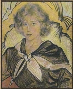 Portret Marii Pawlikowskiej-Jasnorzewskiej by Stanislaw Ignacy Witkiewicz (Witkacy)