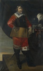 Portrett av Christian IV by Karel van Mander III