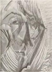 Portret kobiety by Stanislaw Ignacy Witkiewicz (Witkacy)
