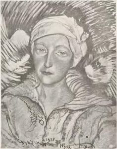 Portret pani gen. Hallerowej by Stanislaw Ignacy Witkiewicz (Witkacy)