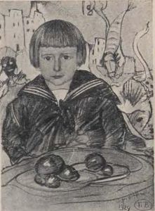 Portrait of a boy by Stanislaw Ignacy Witkiewicz (Witkacy)