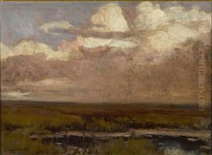 Storm Over A Marsh by Giuseppe Cadenasso