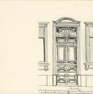Detalhe da porta - Praca Antonio Pompeu