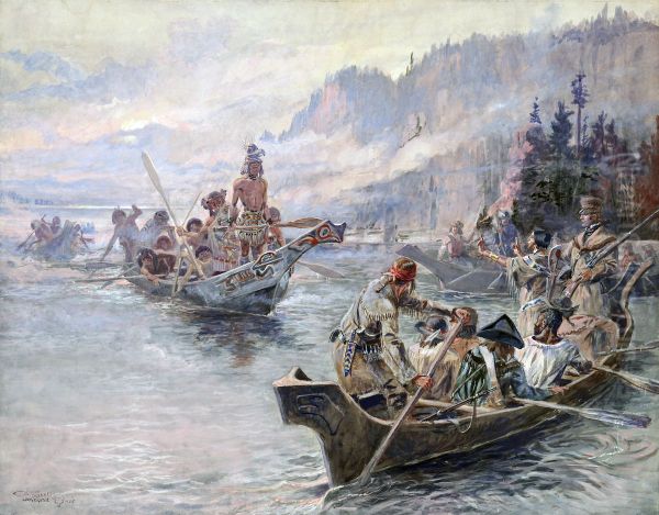 Lewis and Clark on the Lower Columbia, 1905 - view 1