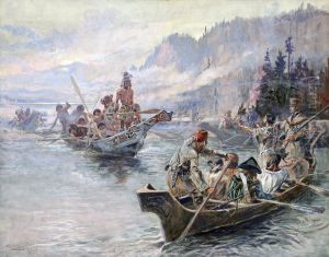 Lewis and Clark on the Lower Columbia, 1905 by Charles Marion Russell