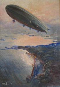 Le Dixmude survolant l'escadre by Paul Levere