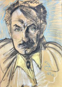 Portrait of Jan Kasprowicz, wearing toga Portrait of Jan Kasprowicz, wearing toga