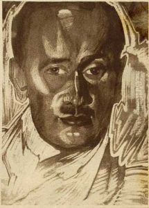 Portret mezczyzny by Stanislaw Ignacy Witkiewicz (Witkacy)