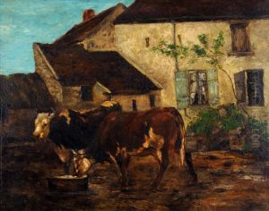 At the Water Trough by Gustave Courbet