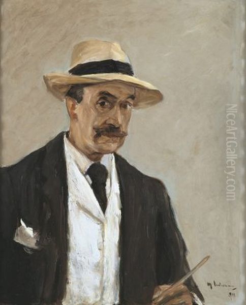 Self-Portrait with Panama Hat - view 1