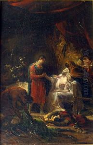 Saint Louis visitant les victimes de la peste dans la plaine de Carthage