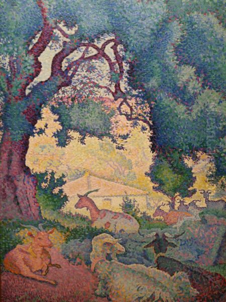 Paysage avec des chevres - view 1