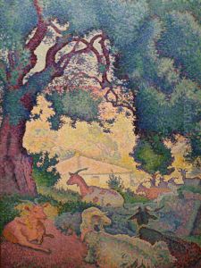 Paysage avec des chevres by Henri-Edmond Cross