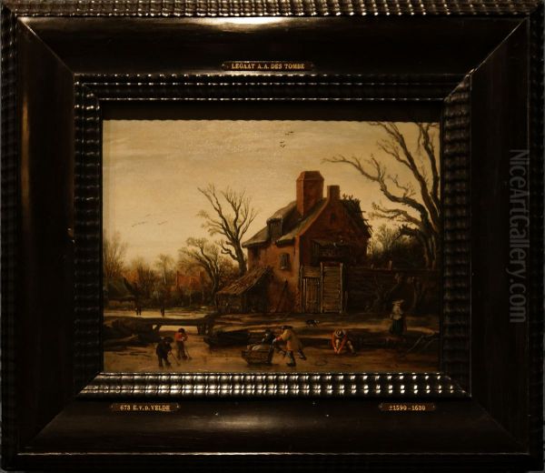 Winter Landscape with Farmhouse - view 1