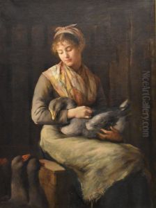 Jeune fille aux oies by Marie Petiet