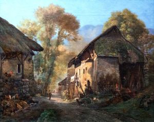 Village du Verthier, vallee de Doussard - Firmin Salabert - Musee des Beaux-Arts de Gaillac by Firmin Salabert